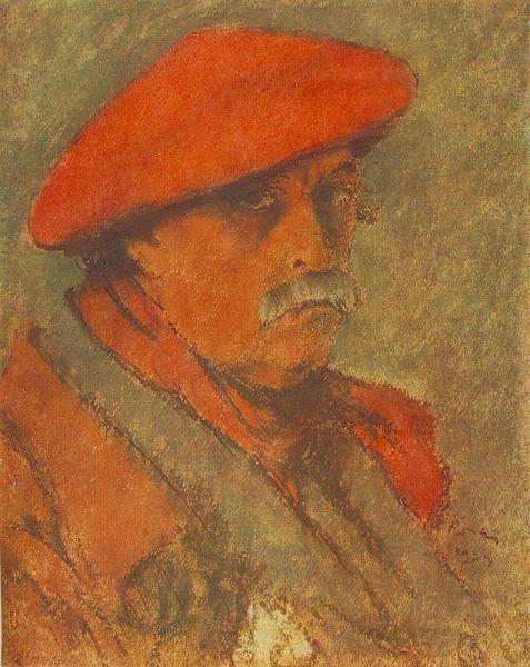 Jozsef Rippl-Ronai Self-portrait with Red Beret Germany oil painting art